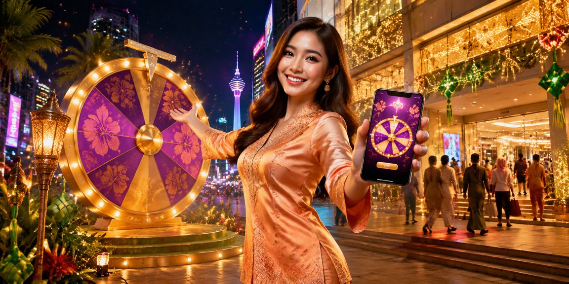 Pengguna Kuala Lumpur menyertai cabutan bertuah Hari Raya selepas mendaftar akaun lepak44